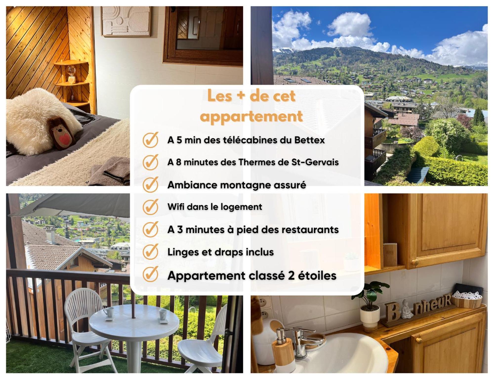 Ski Ou Thermes? Un Appt Cabine Avec Vue Magnifique Сен-Жерве-Ле-Бэн Экстерьер фото